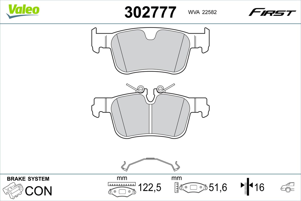 VALEO Fékbetét, mind 302777_VALEO